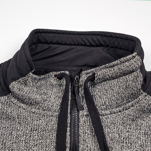 Hooey Men's Full Zip Sweater Jacket Fleece Lined Medium M Charcoal Black HJ093XH - Picture 4 of 11